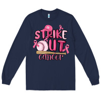 Navy strike out cancer baseball Long Sleeve Tee - MaliasSmallBusiness