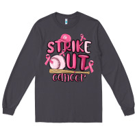 Smoke strike out cancer baseball Long Sleeve Tee - MaliasSmallBusiness