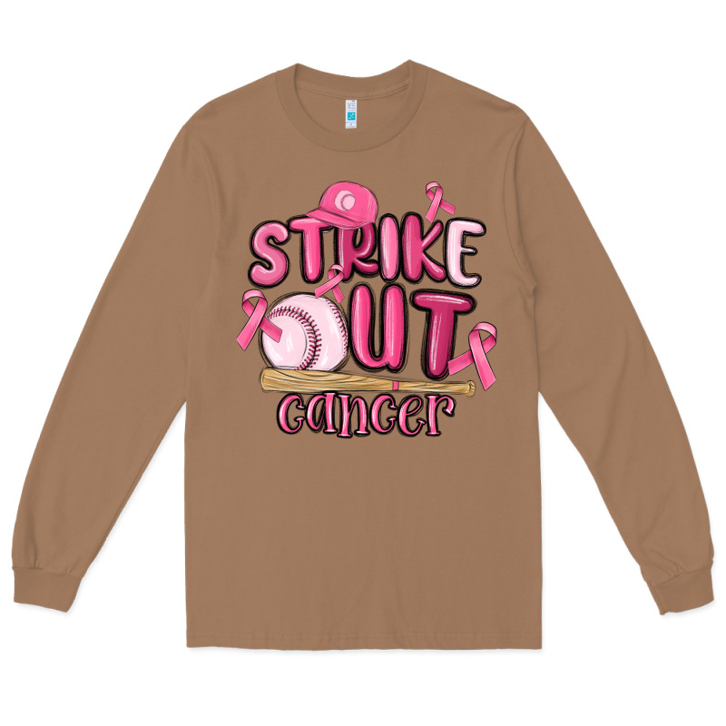 Strike Out Cancer Baseball Long Sleeve Tee by MaliasSmallBusiness | Teevron