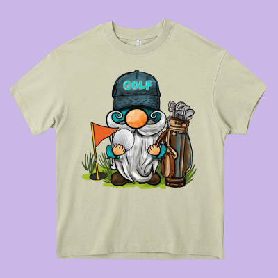 Golf Gnome Heavy Core Tee Designed By Barkaloodesign