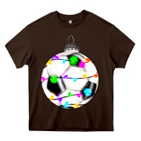 Chocolate Brown Christmas soccer Heavy Core Tee - RanaPortraitStore