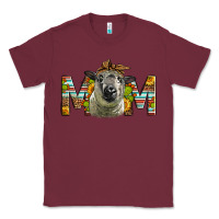 Burgundy Western Hampshire Sheep Mom Classic Tee - LillyAllenDesigns