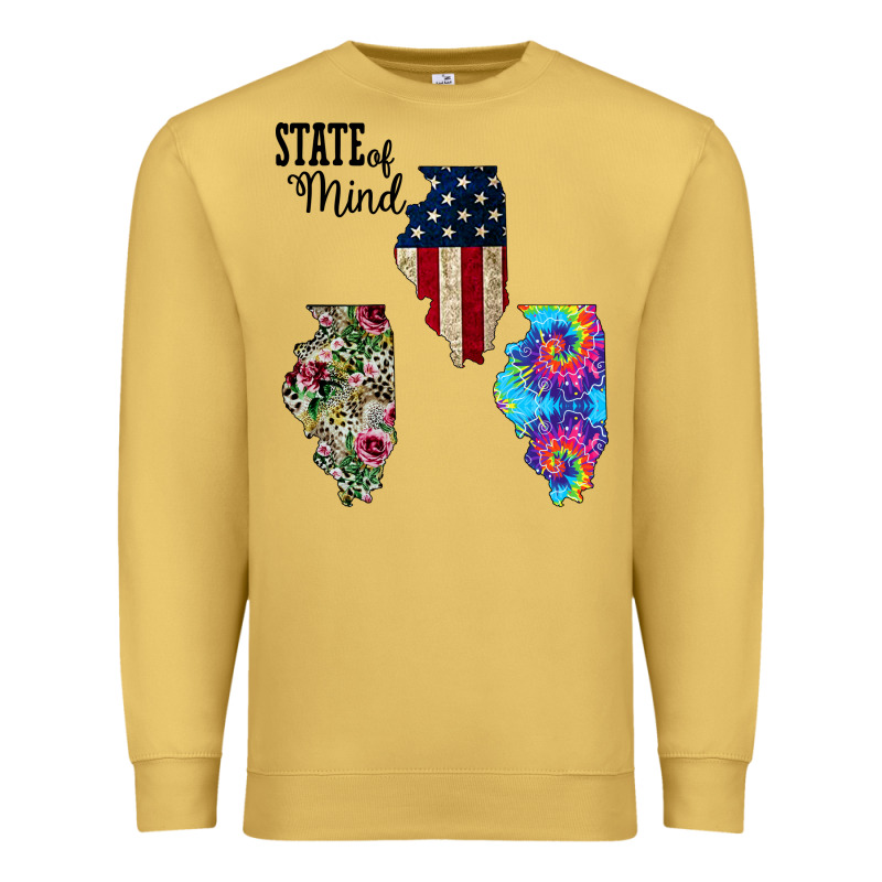 Im In A Fishing State Of Mind Illinois Premium Sweatshirt by Bettercallsaul | Teevron