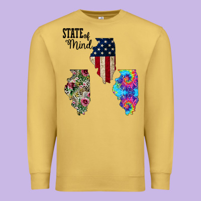 Im In A Fishing State Of Mind Illinois Premium Sweatshirt Designed By Bettercallsaul