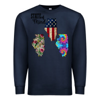 Navy Im in a Fishing State of Mind Illinois Premium Sweatshirt - Bettercallsaul