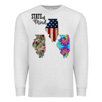 Oatmeal Heather Im in a Fishing State of Mind Illinois Premium Sweatshirt - Bettercallsaul