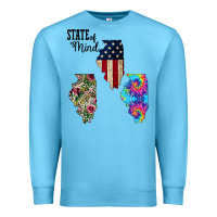 Ocean Blue Im in a Fishing State of Mind Illinois Premium Sweatshirt - Bettercallsaul