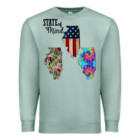 Seafoam Im in a Fishing State of Mind Illinois Premium Sweatshirt - Bettercallsaul