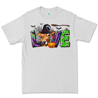 Dove Grey Love Halloween Cow Premium Tee - texasbilliewilder