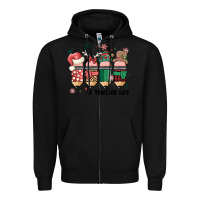 Black teacher christmas Zipper Hoodie - MaliasSmallBusiness