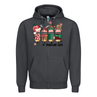 Smoke teacher christmas Zipper Hoodie - MaliasSmallBusiness