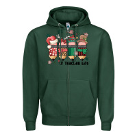 Sports Green teacher christmas Zipper Hoodie - MaliasSmallBusiness
