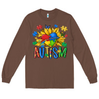 Chestnut austism sunflower Long Sleeve Tee - MaliasSmallBusiness