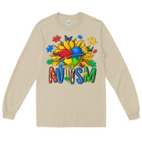 Mushroom austism sunflower Long Sleeve Tee - MaliasSmallBusiness