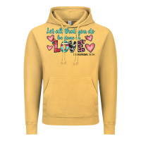 Vintage Mustard let all that you do be done in love Vintage Hoodie - JahusDesignShop