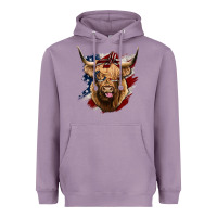 Lavender American Highland Cow Heavyweight Hoodie - Bettercallsaul