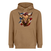 Toasted Coconut American Highland Cow Heavyweight Hoodie - Bettercallsaul