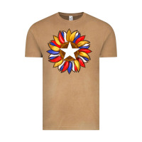 Vintage Camel american flag and sunflower with star Vintage Tee - Artiststas