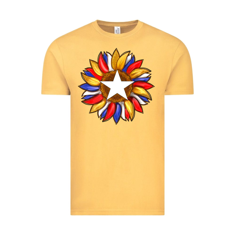 American Flag And Sunflower With Star Vintage Tee by Artiststas | Teevron