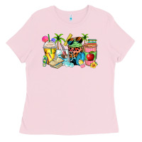Summer Teacher Coffee Cups Ladies Tee | Teevron