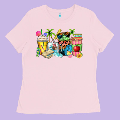 Summer Teacher Coffee Cups Ladies Tee Designed By Zillion Design Studio