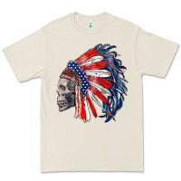Bone american indian headdress with skull Premium Tee - RanaPortraitStore