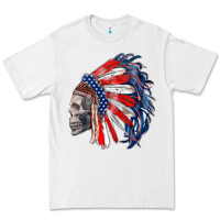 White american indian headdress with skull Premium Tee - RanaPortraitStore