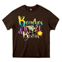 Chocolate Brown beaches booze and besties tbw Heavy Core Tee - texasbilliewilder
