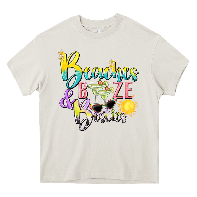 Beaches Booze And Besties Tbw Heavy Core Tee by texasbilliewilder | Teevron