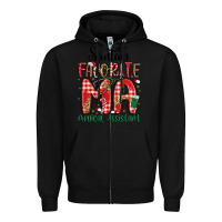Black santa favorite medical assistant Zipper Hoodie - MaliasSmallBusiness