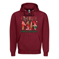 Burgundy santa favorite medical assistant Zipper Hoodie - MaliasSmallBusiness