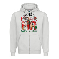 Dove Grey santa favorite medical assistant Zipper Hoodie - MaliasSmallBusiness