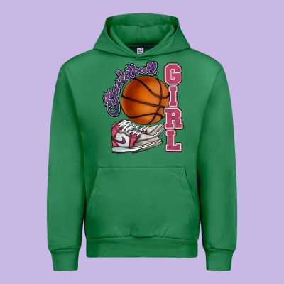 Basketball Girl Urban Hoodie Designed By Howdyjamesfarm