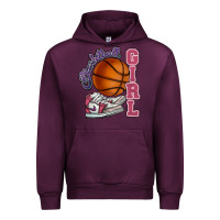 Mauve Wine Basketball girl Urban Hoodie - HowdyJamesFarm