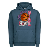 Pigment Midnight Navy Basketball girl Urban Hoodie - HowdyJamesFarm