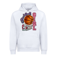 White Basketball girl Urban Hoodie - HowdyJamesFarm