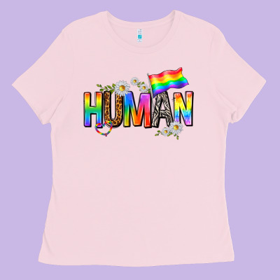Human With Daisies Ladies Tee Designed By Texasbilliewilder