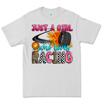 Dove Grey just a girl who loves racing Premium Tee - Zillion Design Studio