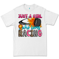 White just a girl who loves racing Premium Tee - Zillion Design Studio