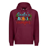 Burgundy santa s favorite camper Premium Hoodie - JahusDesignShop