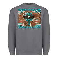 Storm gemstone and cross with cowhide Heavyweight Sweatshirt - Artiststas