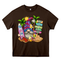 Chocolate Brown beach gnome Heavy Core Tee - texasbilliewilder