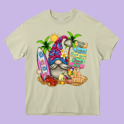 Beach Gnome Heavy Core Tee Designed By Texasbilliewilder