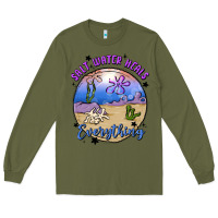 Army Green salt water heals everything Long Sleeve Tee - MaliasSmallBusiness
