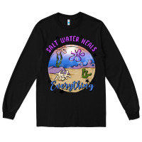 Black salt water heals everything Long Sleeve Tee - MaliasSmallBusiness