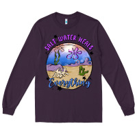 Plum salt water heals everything Long Sleeve Tee - MaliasSmallBusiness