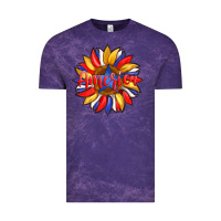 Cloud Purple america with american flag colors and sunflower with star Vintage Tee - Artiststas