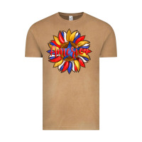 Vintage Camel america with american flag colors and sunflower with star Vintage Tee - Artiststas