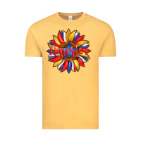 Vintage Mustard america with american flag colors and sunflower with star Vintage Tee - Artiststas
