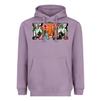 Lavender Cowhide Floral Feather Cow Mom Heavyweight Hoodie - Bettercallsaul